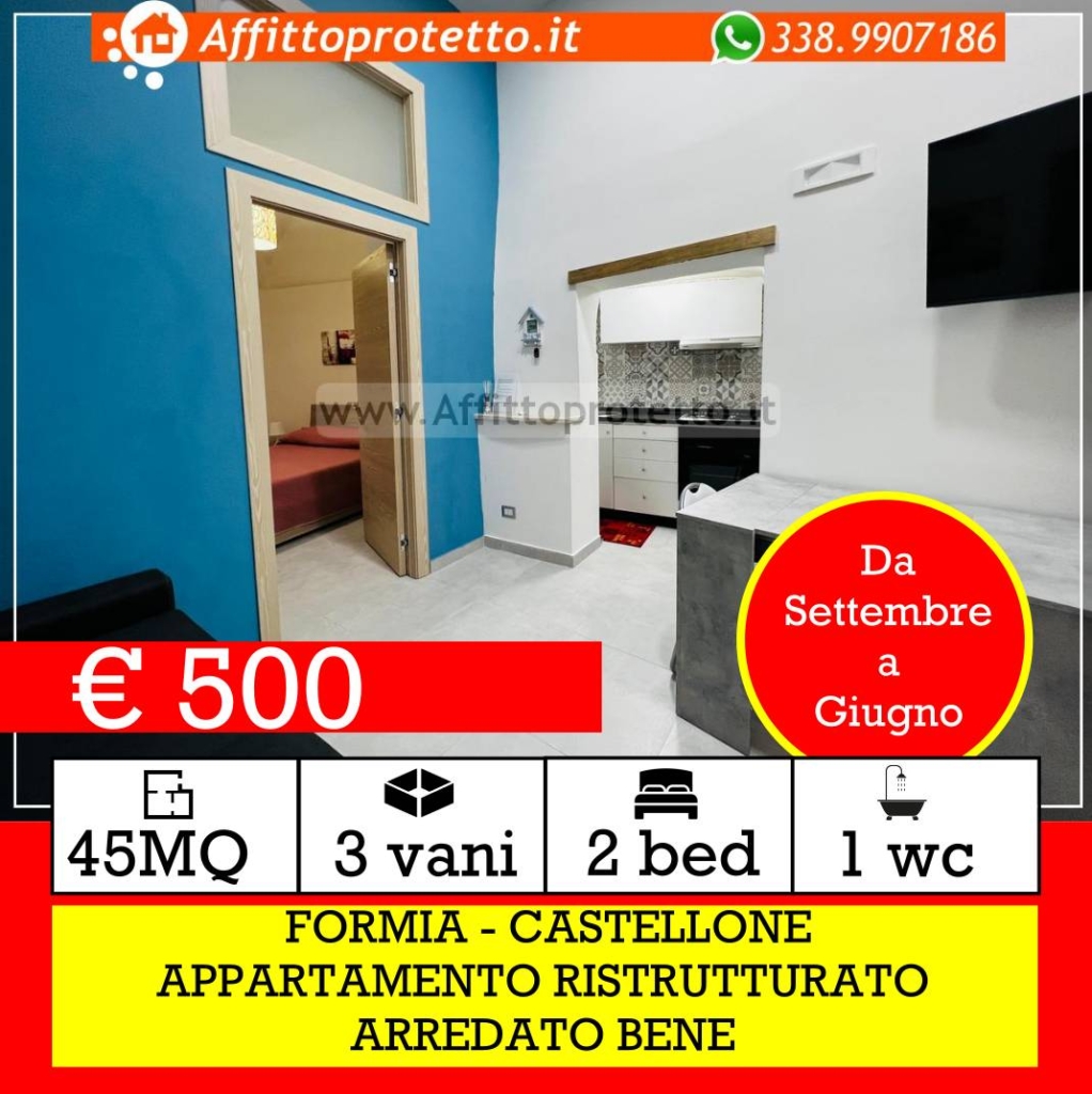 Casa con ingresso indipendente in affitto a Formia Centro quartiere Castellone