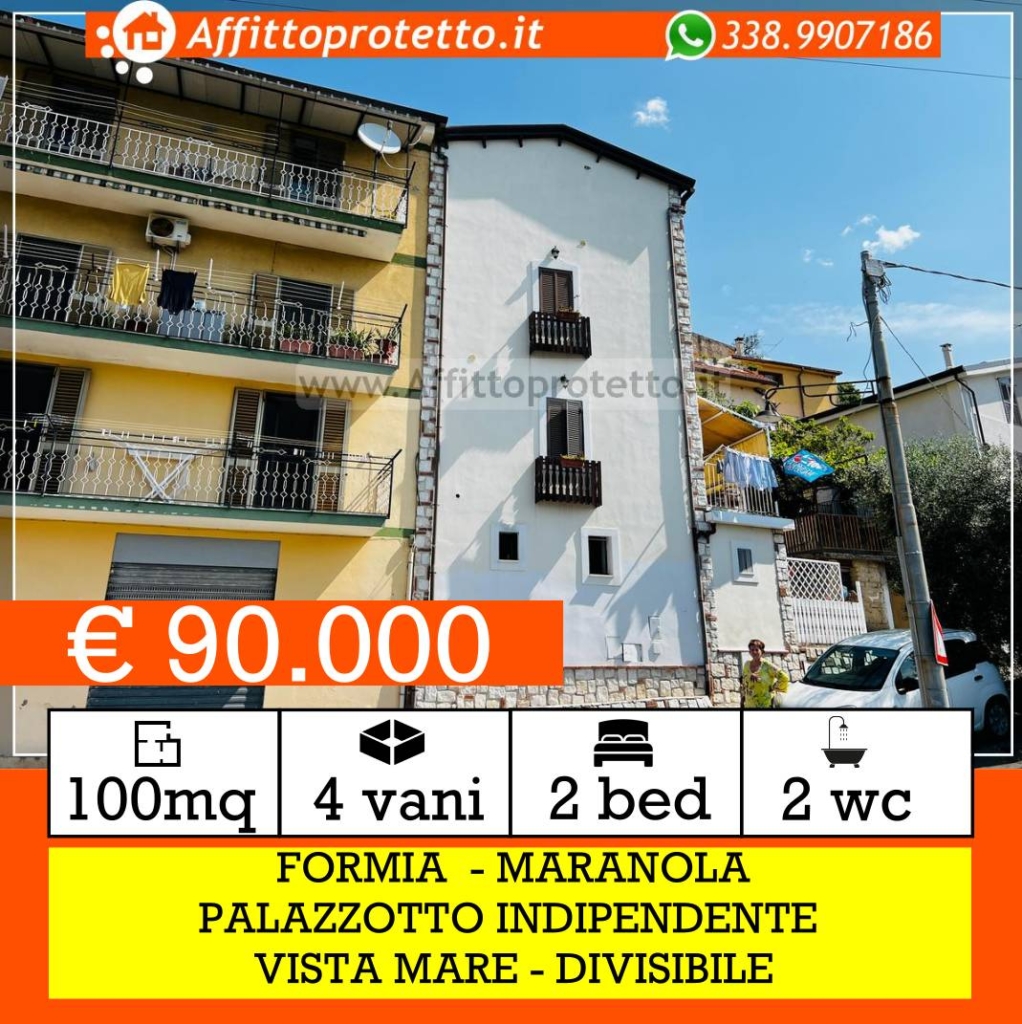 palazzotto cielo terra divisibile in vendita a Formia Maranola