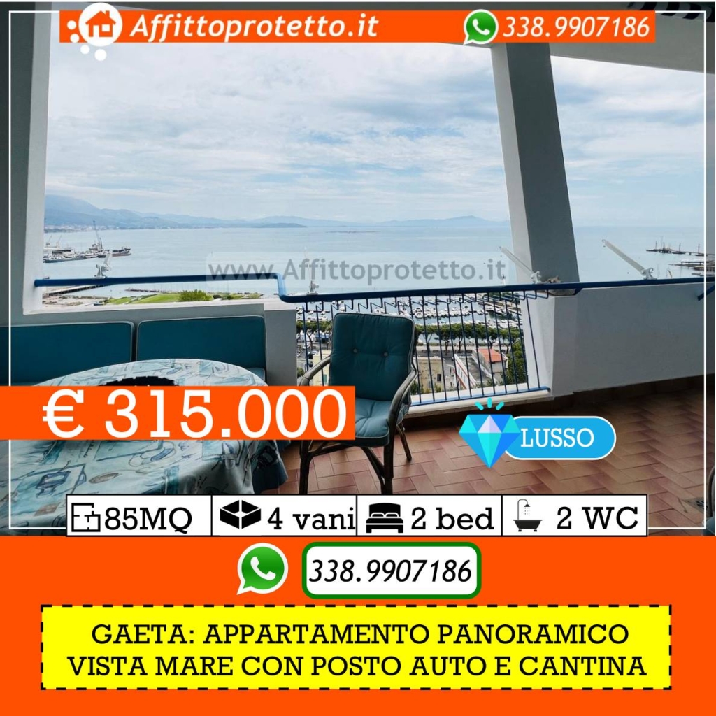 appartamento di lusso in vendita a Gaeta con vista mare e posto auto e cantina
