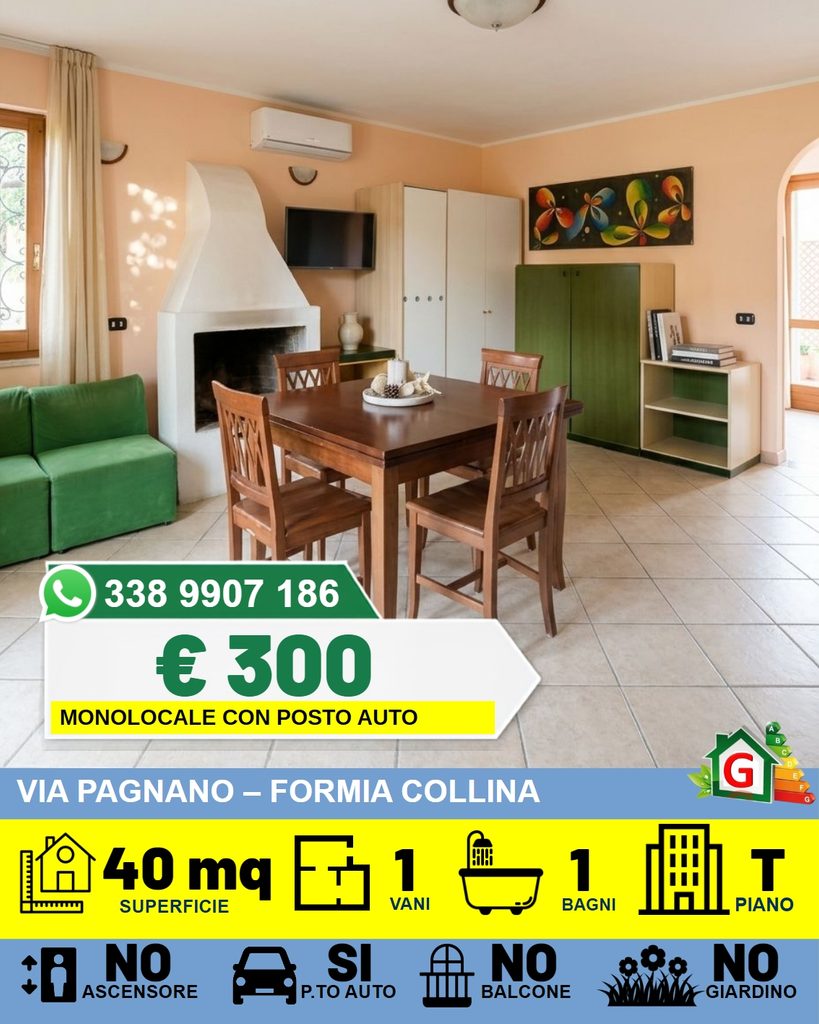 Monolocale con Posto Auto in affitto a Formia zona Pagnano