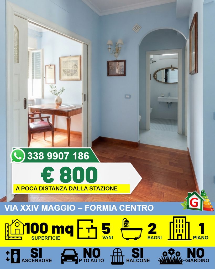Abitazione di qualità in affitto a Formia Centro via 24 Maggio